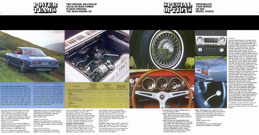 1967 Chevrolet Corvair Brochure Page 3